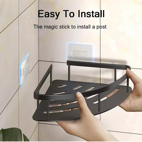 2Pcs Corner Shower Caddy Bathroom Storage Shelf Rack Basket Organiser Tidy Tray
