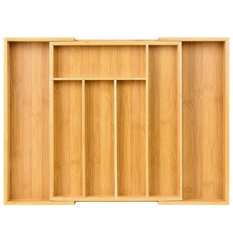 Expandable Bamboo Kitchen Drawer Storage Box